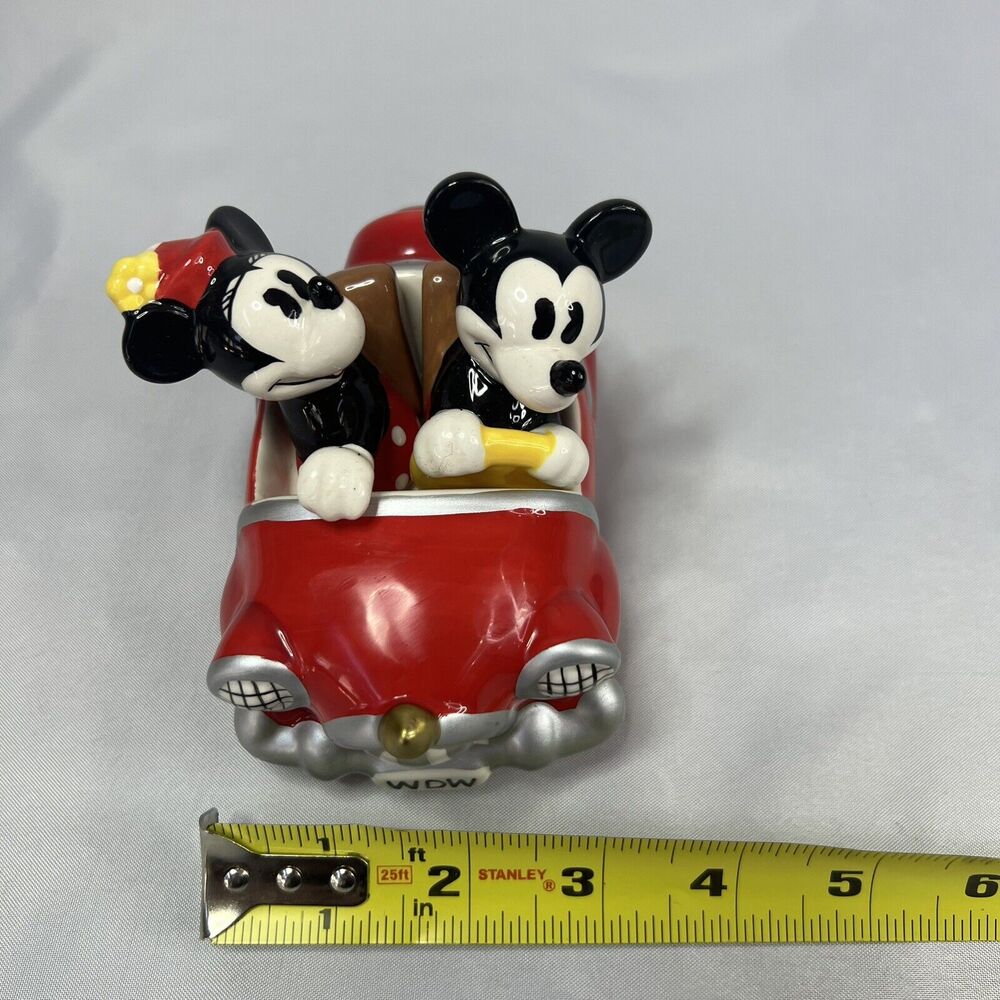 Mickey and Minnie Mouse Car Salt Pepper Shaker 3pc Set - Picture 8 of 9